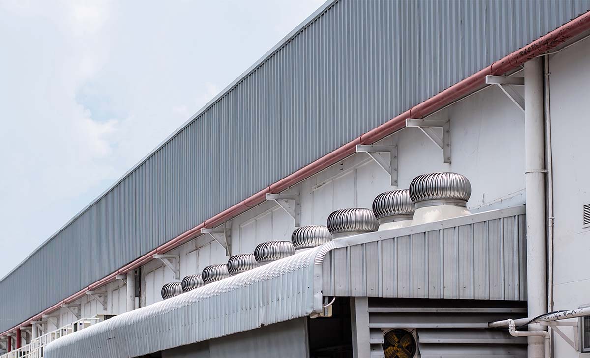 Air ventilation system on rooftop of factory 963230698 3164x2112 - Color Visualizer